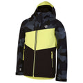 Black-Yellow Plum - Side - Dare 2B Childrens-Kids Humour II Geo Camo Ski Jacket