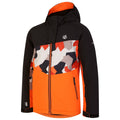 Puffins Orange-Black - Side - Dare 2B Childrens-Kids Humour II Geo Camo Ski Jacket