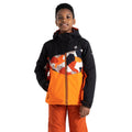 Puffins Orange-Black - Lifestyle - Dare 2B Childrens-Kids Humour II Geo Camo Ski Jacket