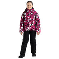 Pink - Close up - Dare 2B Childrens-Kids Liftie Graffiti Ski Jacket
