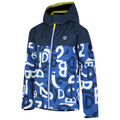 Olympian Blue - Side - Dare 2B Childrens-Kids Liftie Graffiti Ski Jacket
