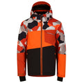 Puffins Orange-Black - Front - Dare 2B Childrens-Kids Traverse Geo Camo Ski Jacket