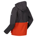 Seal Grey-Rusty Orange - Lifestyle - Regatta Childrens-Kids Hywell Waterproof Jacket