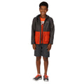 Seal Grey-Rusty Orange - Pack Shot - Regatta Childrens-Kids Hywell Waterproof Jacket