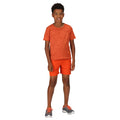Rusty Orange-Blaze Orange - Pack Shot - Regatta Childrens-Kids Sorcer Mountain III Shorts