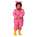 Pretty Pink - Lifestyle - Regatta Childrens-Kids Penrose Rabbit Puddle Suit