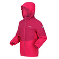 Berry Pink-Pink Potion - Side - Regatta Childrens-Kids Highton IV Padded Waterproof Jacket
