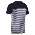 Navy-White - Lifestyle - Regatta Mens Shorebay Striped Coolweave T-Shirt