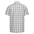 Silver Grey-Ash-White-Marshmallow - Back - Regatta Mens Mindano VIII Checked Short-Sleeved Shirt