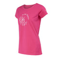 Flamingo Pink - Side - Regatta Womens-Ladies Breezed IV Plants T-Shirt