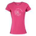 Flamingo Pink - Front - Regatta Womens-Ladies Breezed IV Plants T-Shirt