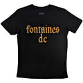Black - Front - Fontaines DC Unisex Adult Gothic Logo T-Shirt