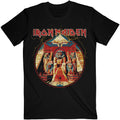 Black - Front - Iron Maiden Unisex Adult Powerslave Lightning Circle T-Shirt