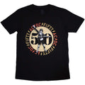 Black - Front - AC-DC Unisex Adult Gold Emblem T-Shirt