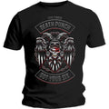 Black - Front - Five Finger Death Punch Unisex Adult Biker Badge T-Shirt