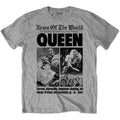 Grey - Front - Queen Unisex Adult News Of The World T-Shirt