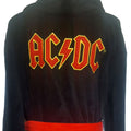 Black - Side - AC-DC Unisex Adult Logo Coral Fleece Dressing Gown