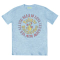 Light Blue - Front - The Beatles Unisex Adult Yellow Submarine All You Need Is Love Vintage T-Shirt
