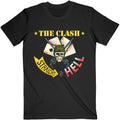 Black - Front - The Clash Unisex Adult Straight To Hell T-Shirt