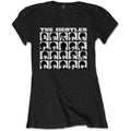 Black - Front - The Beatles Womens-Ladies Hard Days Night Faces T-Shirt