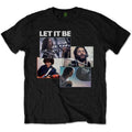 Black - Front - The Beatles Unisex Adult Let It Be Recording Shots T-Shirt