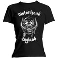 Black - Front - Motorhead Womens-Ladies England T-Shirt