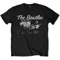 Black - Front - The Beatles Unisex Adult 1968 Live Photo T-Shirt