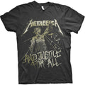 Black - Front - Metallica Unisex Adult And Justice For All Vintage T-Shirt