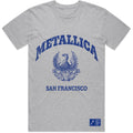 Grey - Front - Metallica Unisex Adult College Crest T-Shirt