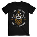 Black - Front - Five Finger Death Punch Unisex Adult Chevron T-Shirt