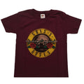 Maroon - Front - Guns N Roses Childrens-Kids Logo Cotton T-Shirt
