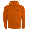 Orange - Front - The Beatles Unisex Adult Drop T Logo Full Zip Hoodie
