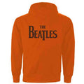 Orange - Back - The Beatles Unisex Adult Drop T Logo Full Zip Hoodie