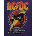 Purple - Back - AC-DC Womens-Ladies For Those About To Rock ´81 T-Shirt