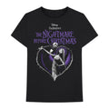 Black - Front - Nightmare Before Christmas Unisex Adult Heart T-Shirt