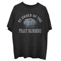 Black - Front - Peaky Blinders Unisex Adult Flat Cap T-Shirt