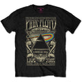 Black - Front - Pink Floyd Unisex Adult Carnegie Hall Poster T-Shirt