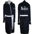 Black - Front - The Beatles Unisex Adult Drop T Logo Dressing Gown