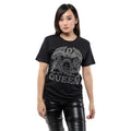 Black - Front - Queen Unisex Adult Embellished T-Shirt