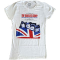 White - Front - The Beatles Womens-Ladies Story T-Shirt