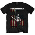 Black - Front - Jimi Hendrix Childrens-Kids Peace Flag Cotton T-Shirt