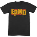Black - Front - EPMD Unisex Adult Classic Distressed Logo T-Shirt