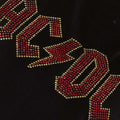 Black - Side - AC-DC Unisex Adult Embellished Logo T-Shirt