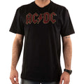 Black - Front - AC-DC Unisex Adult Embellished Logo T-Shirt