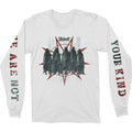 White - Front - Slipknot Unisex Adult Shrouded Group Back Print Long-Sleeved T-Shirt