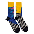 Yellow-Black-White - Front - The Strokes Unisex Adult Angles Socks