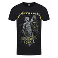 Black - Front - Metallica Unisex Adult And Justice For All Tracks Back Print T-Shirt