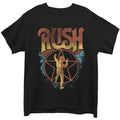 Black - Front - Rush Unisex Adult Starman Cotton T-Shirt