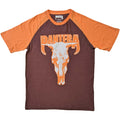 Brown-Orange - Front - Pantera Unisex Adult Skull Raglan T-Shirt