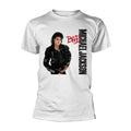 White - Front - Michael Jackson Unisex Adult Bad Cotton T-Shirt